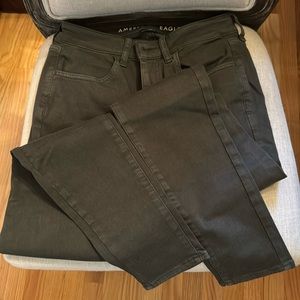 SOLD High rise olive green American Eagle jeans